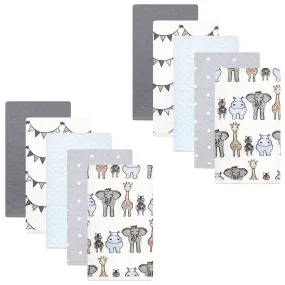 Hudson Baby Quilted Burp Cloths, Royal Safari