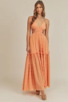 I'm That Girl Cut-Out Pleated Maxi Dress