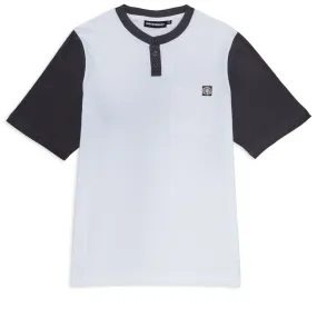 Independent BTG Label Henley Shirt - White/Charcoal