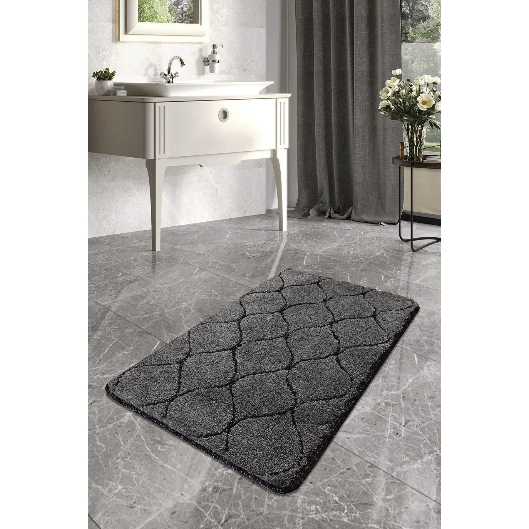 Infinity - Anthracite (70 x 120)  Bath Mat