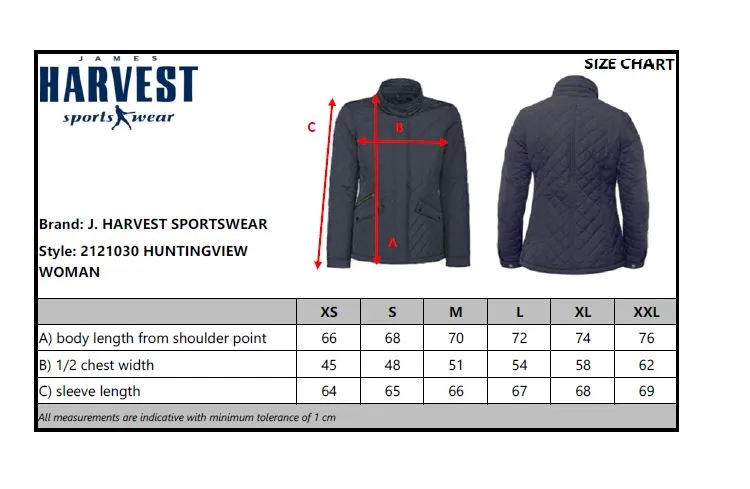James Harvest Huntingview Ladies Quilted Jacket | Lightly Padded | Navy or Black | XS-2XL