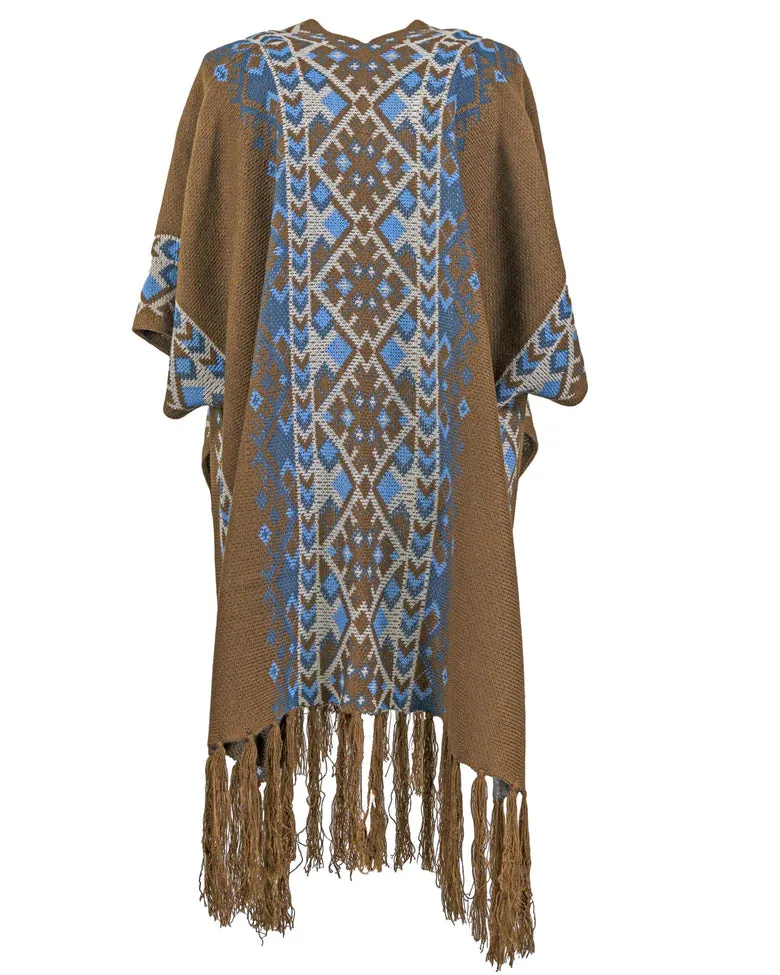 Jillian Serape Brown Women's Wrap