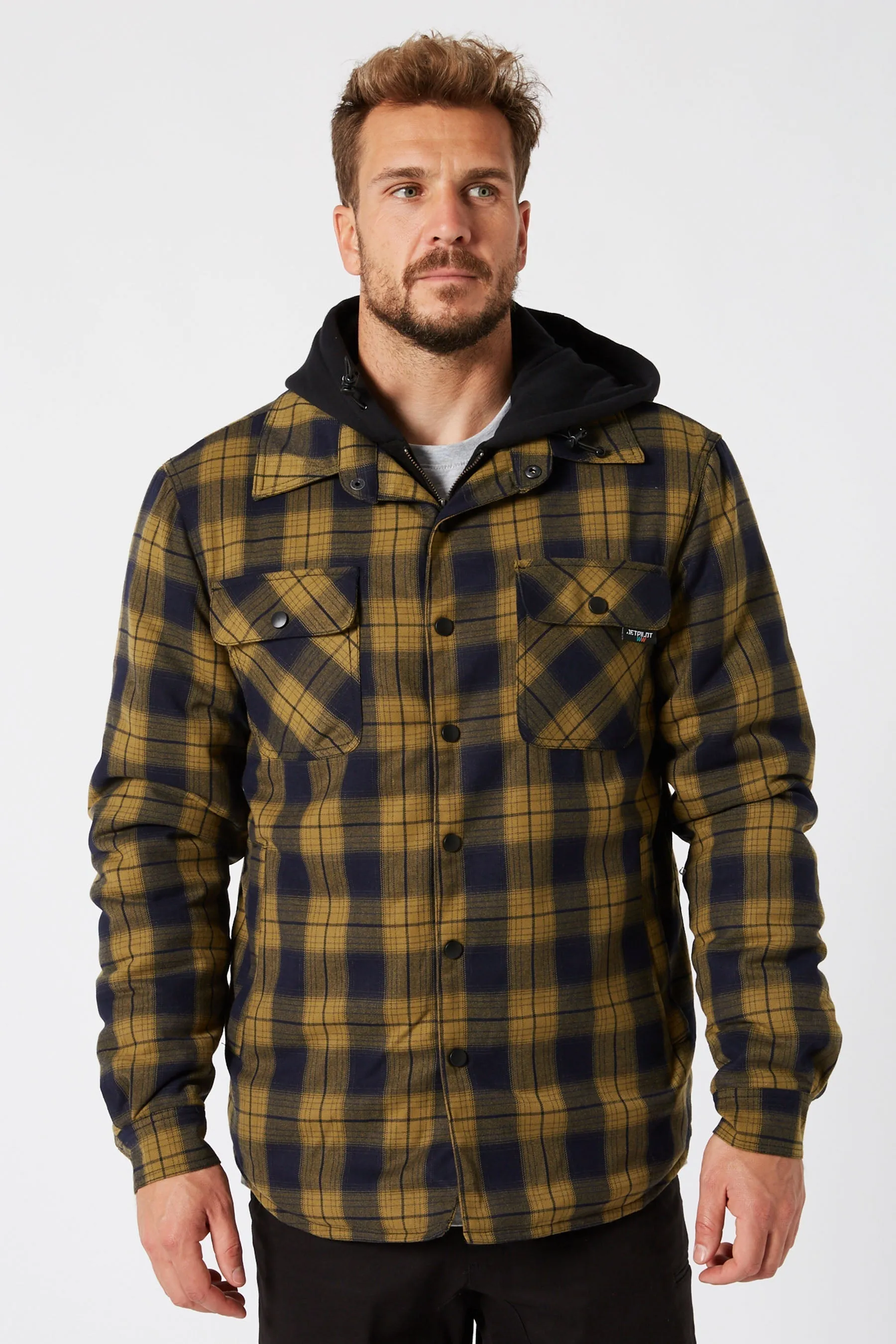 JP Quilted Flannel Jacket - Mustard