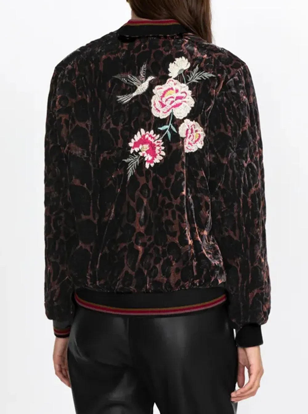 Junia Velvet Quilted Bomber Jacket - Multi