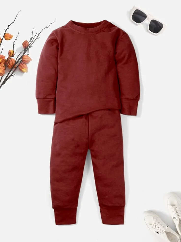 Kids Rib Innerwear Maroon Sw - Sunshine