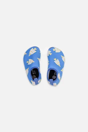 Kids Swimshoes - Yellow Fish BLUE