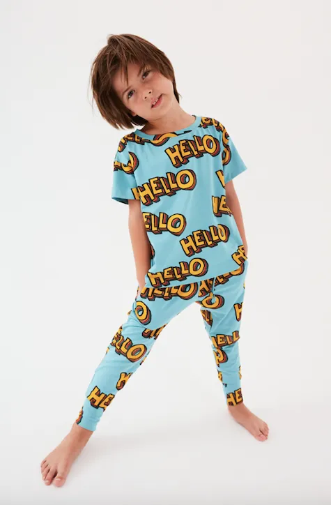Kukukid Blue Hello Pocket Pants