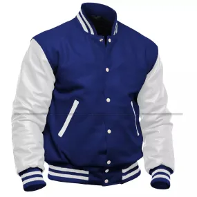 Letterman Boston Celtics Green and White Varsity Jacket-02