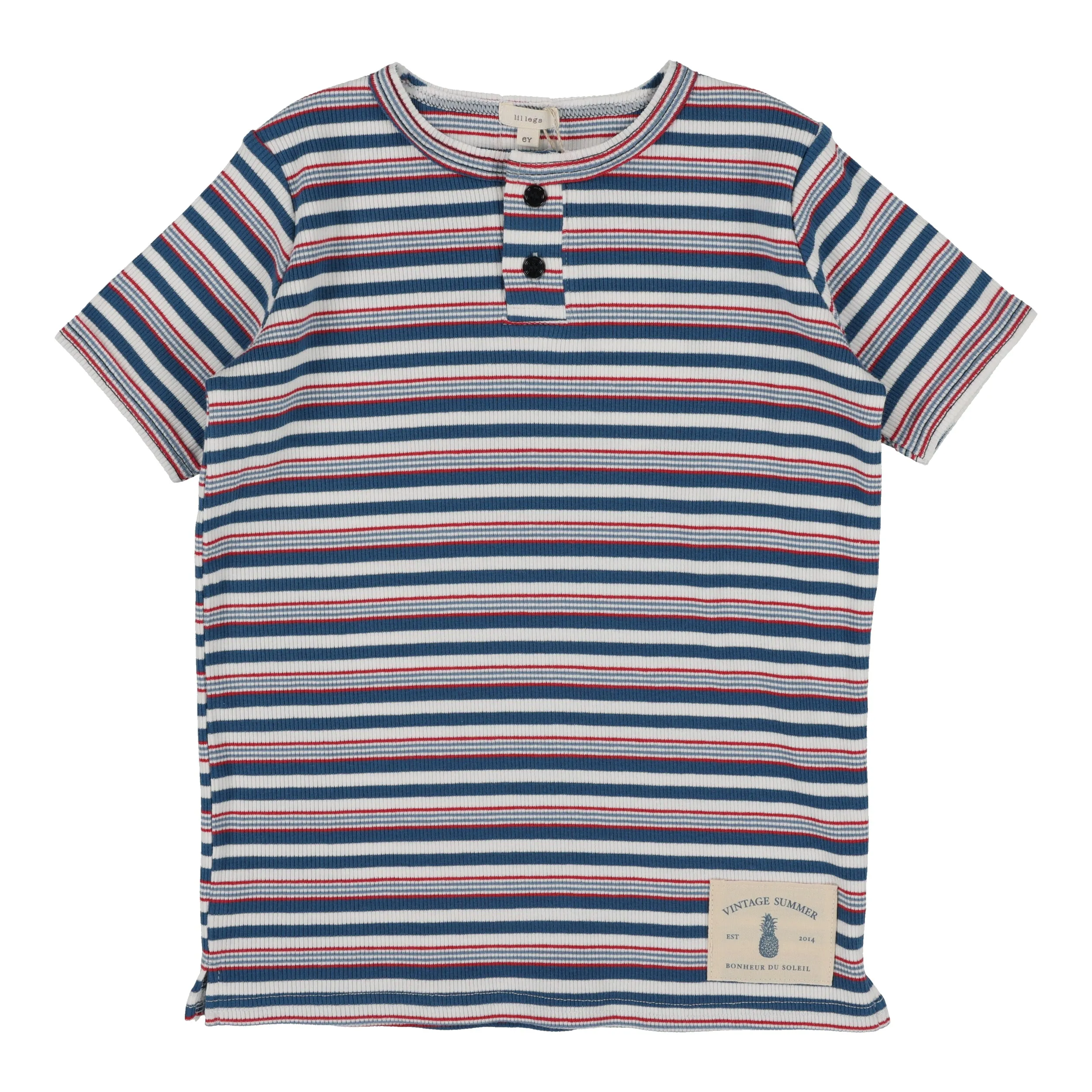 Lil Legs Boys Henley Tee - Multistripe
