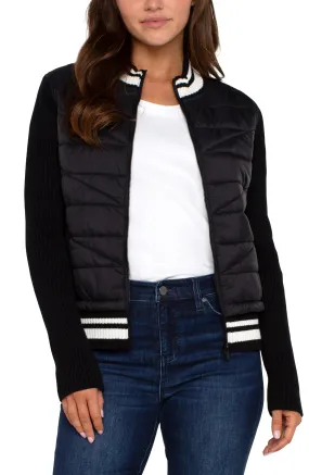 Liverpool - Black Quilted Front Jacket
