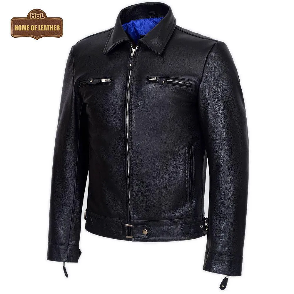 M082 German Luftwaffe Cowhide Biker Style Men's Jacket