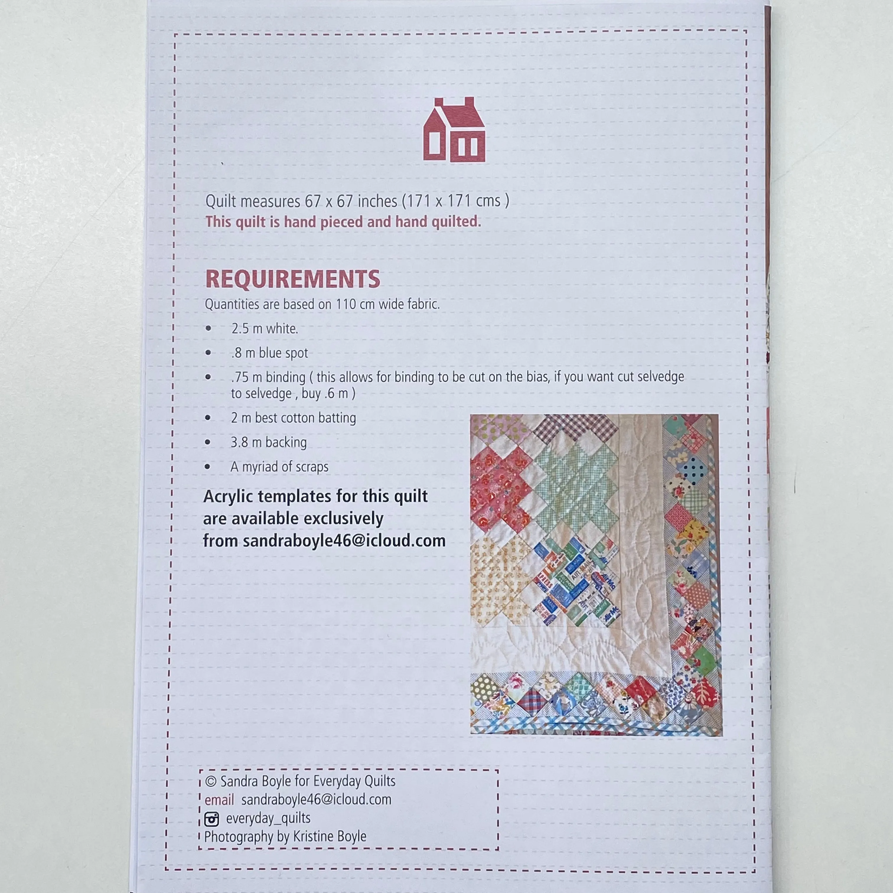 Making Do Quilt Pattern - Sandra Boyle for Everyday Quilts