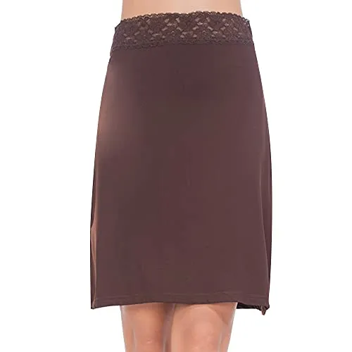 MANCYFIT Half Slips for Women Underskirt Short Mini Skirt with Floral Lace Waistband