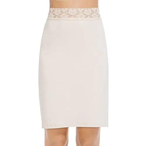MANCYFIT Half Slips for Women Underskirt Short Mini Skirt with Floral Lace Waistband