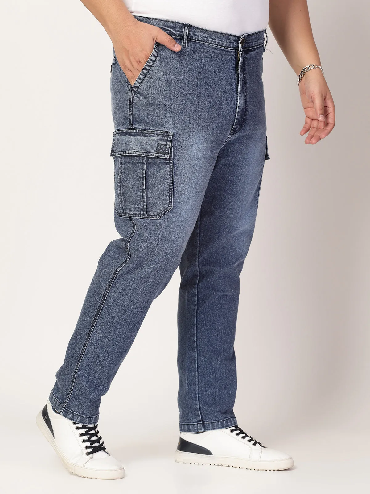 Men Comfort Clean Look Light Fade Stretchable Jogger Jeans