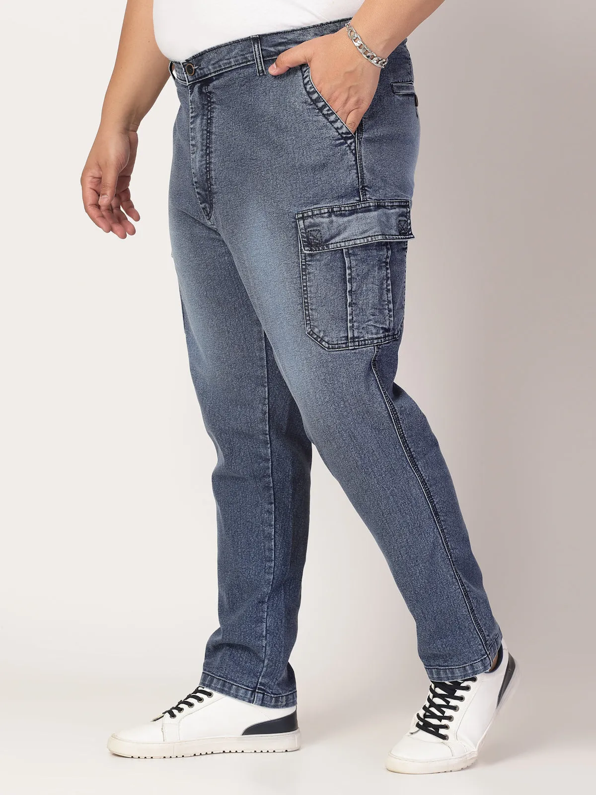 Men Comfort Clean Look Light Fade Stretchable Jogger Jeans