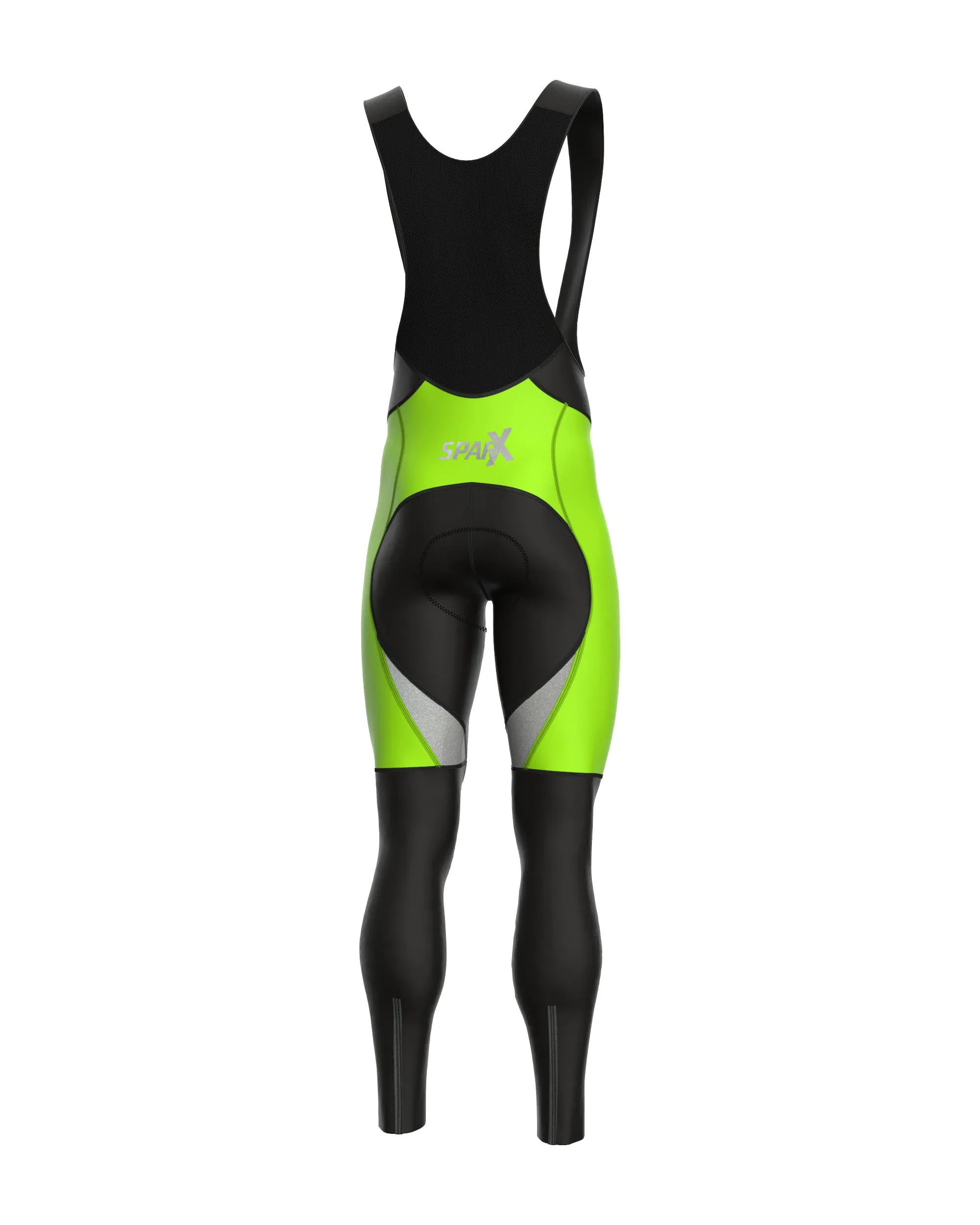Men Cycling Thermal Roubaix Padded Bib Tights