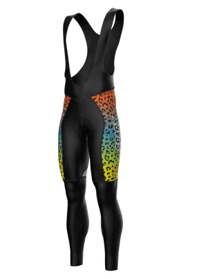 Men Cycling Thermal Roubaix Padded Bib Tights