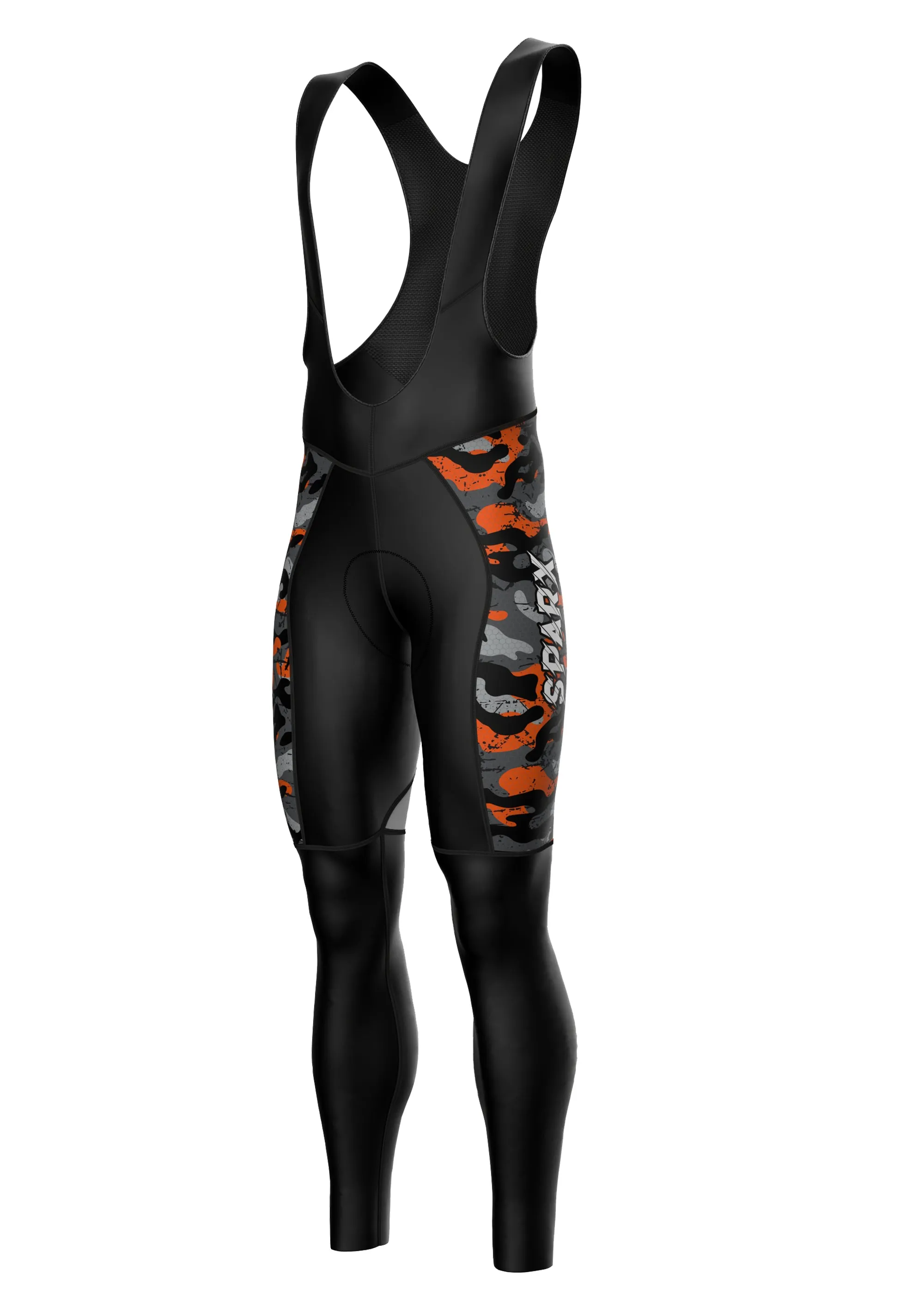 Men Cycling Thermal Roubaix Padded Bib Tights