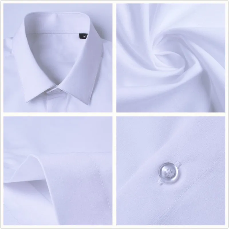 Men Short Sleeve Business Casual Slim Shirt