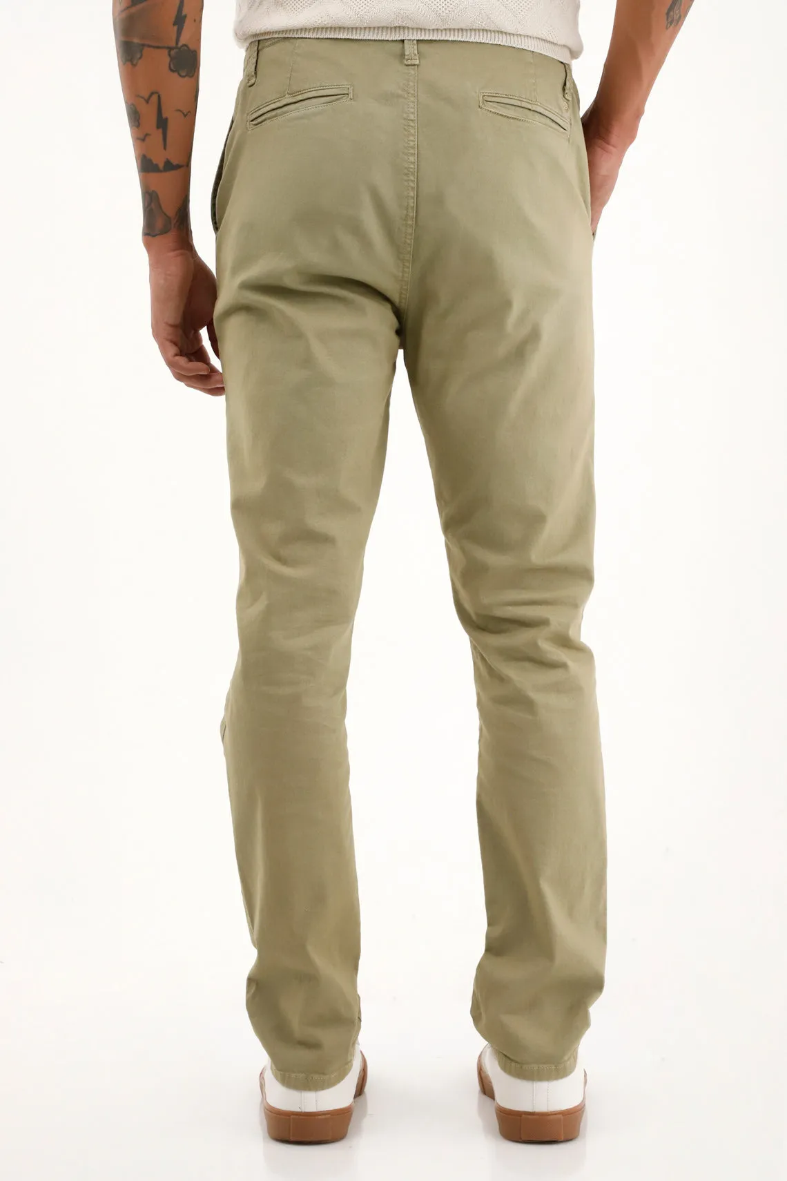 Men's green chino pants
