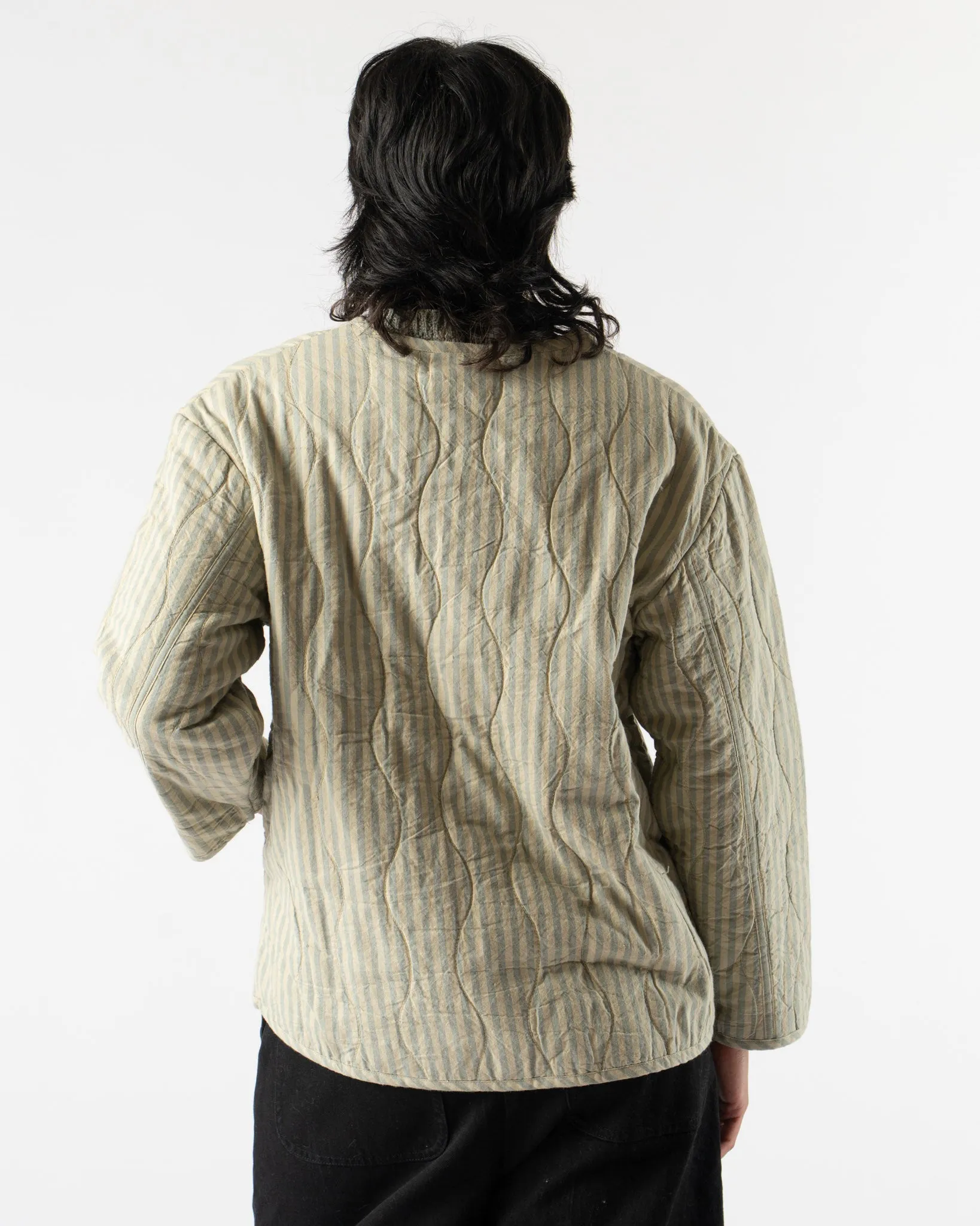 Micaela Greg Quilted Liner in Muted Stripe