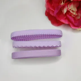 Mix and Match in Flieder, pastel lavender: 11 mm Zierlitze, Unterbrustgummi, Träger. IDelx19