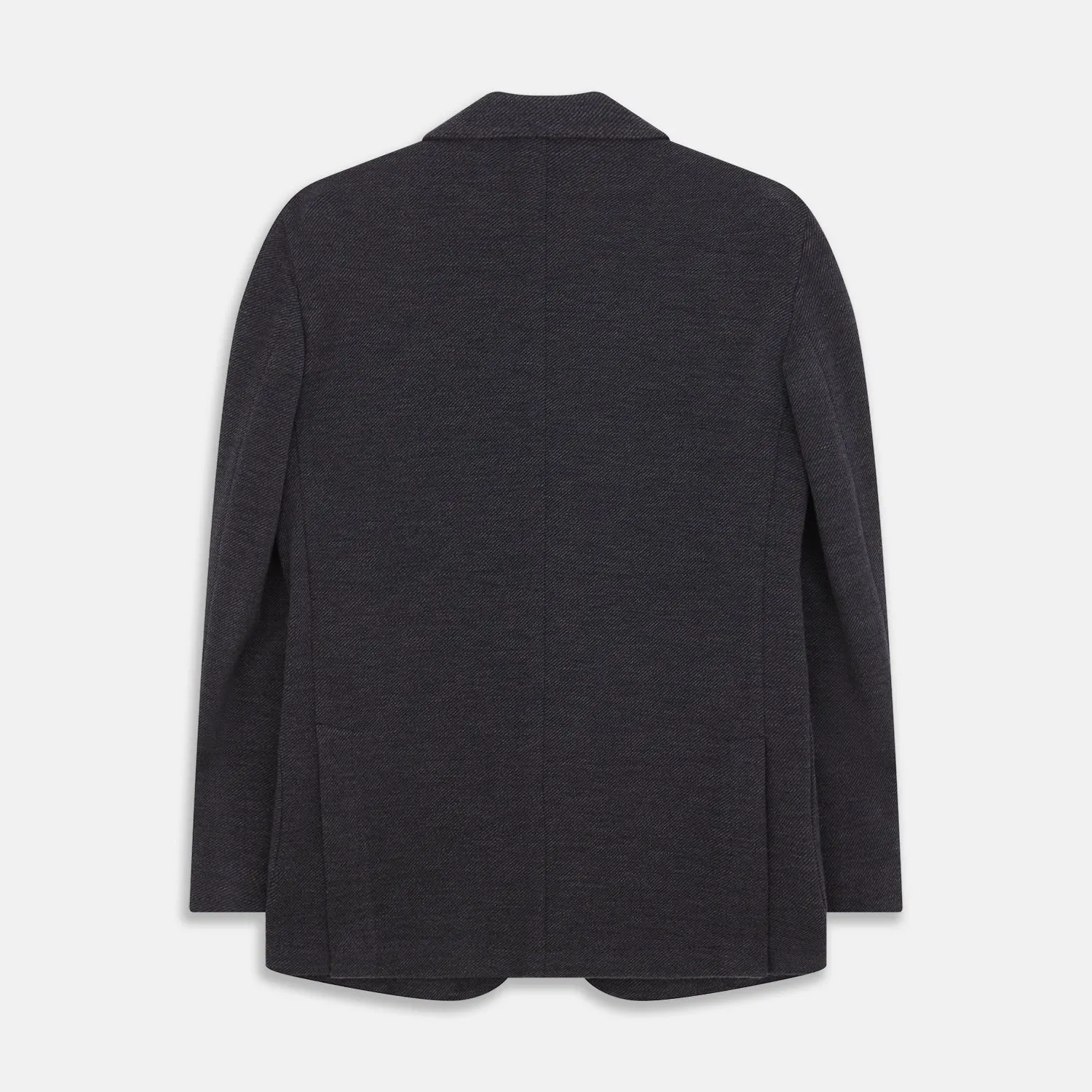 Navy Cashmere Blend Henley Blazer