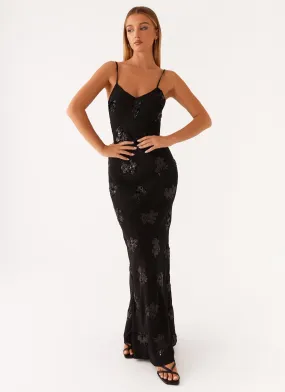 Need You Sequin Maxi Dress - Black