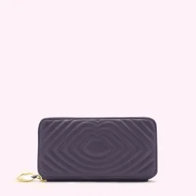 NIGHTSHADE LIP QUILTED LEATHER TANSY WALLET