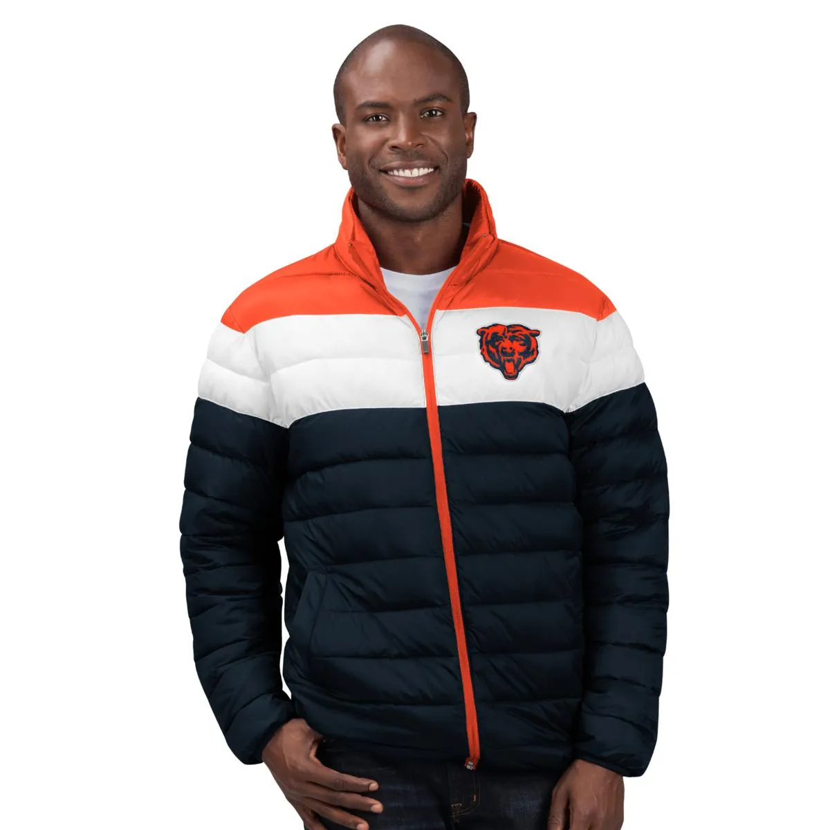 Officially Licensed NFL Men's Cold Front Quilted Puffer Jacket by Glll