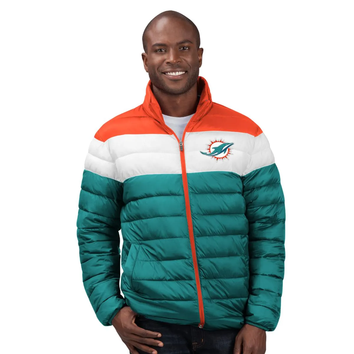 Officially Licensed NFL Men's Cold Front Quilted Puffer Jacket by Glll