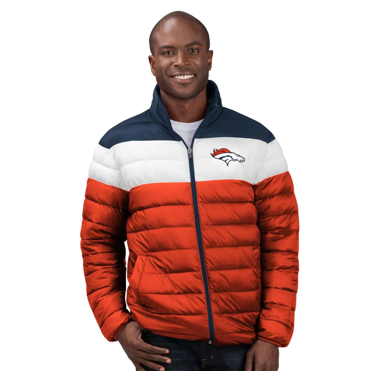 Officially Licensed NFL Men's Cold Front Quilted Puffer Jacket by Glll