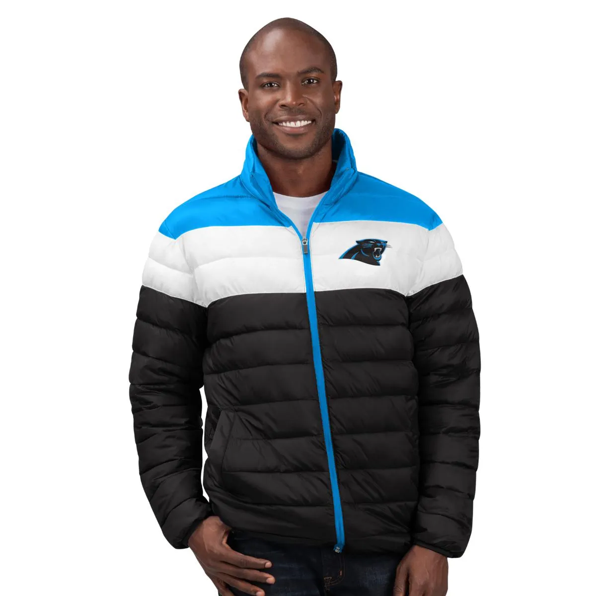 Officially Licensed NFL Men's Cold Front Quilted Puffer Jacket by Glll