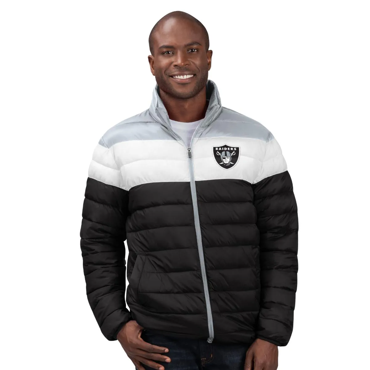 Officially Licensed NFL Men's Cold Front Quilted Puffer Jacket by Glll