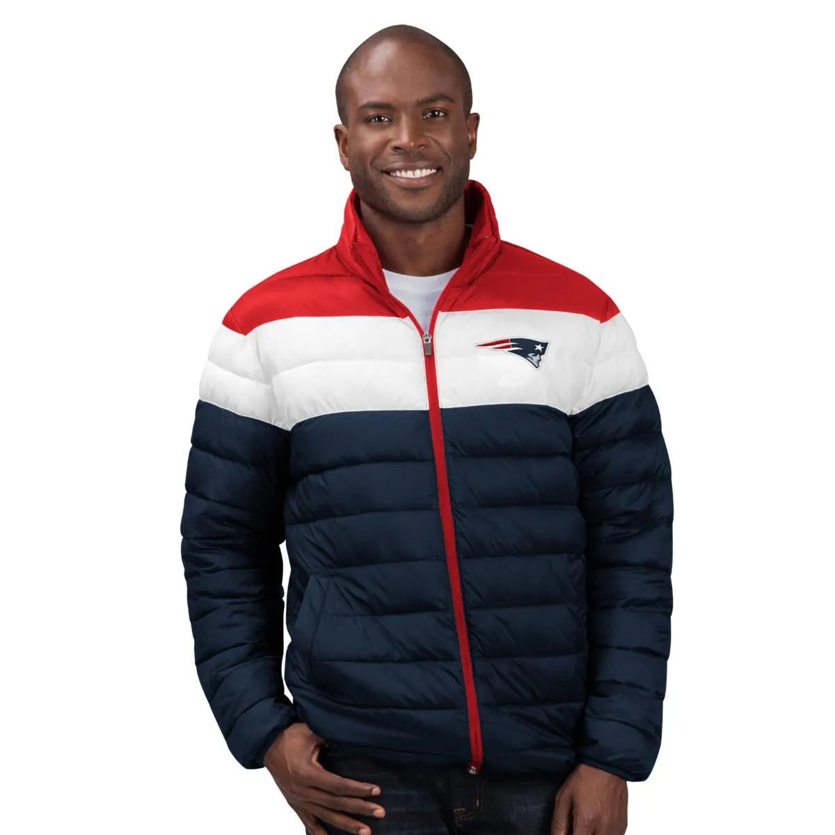 Officially Licensed NFL Men's Cold Front Quilted Puffer Jacket by Glll