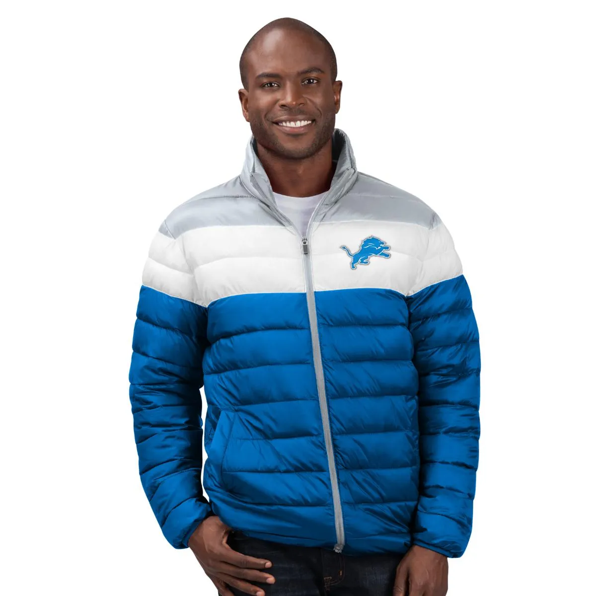 Officially Licensed NFL Men's Cold Front Quilted Puffer Jacket by Glll