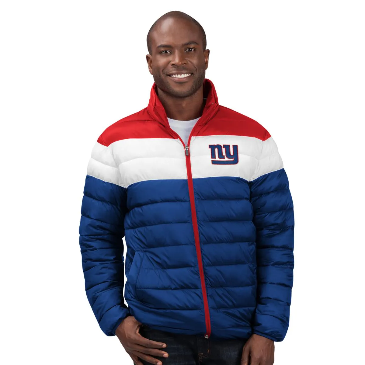 Officially Licensed NFL Men's Cold Front Quilted Puffer Jacket by Glll