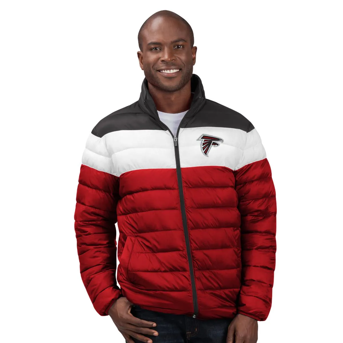 Officially Licensed NFL Men's Cold Front Quilted Puffer Jacket by Glll