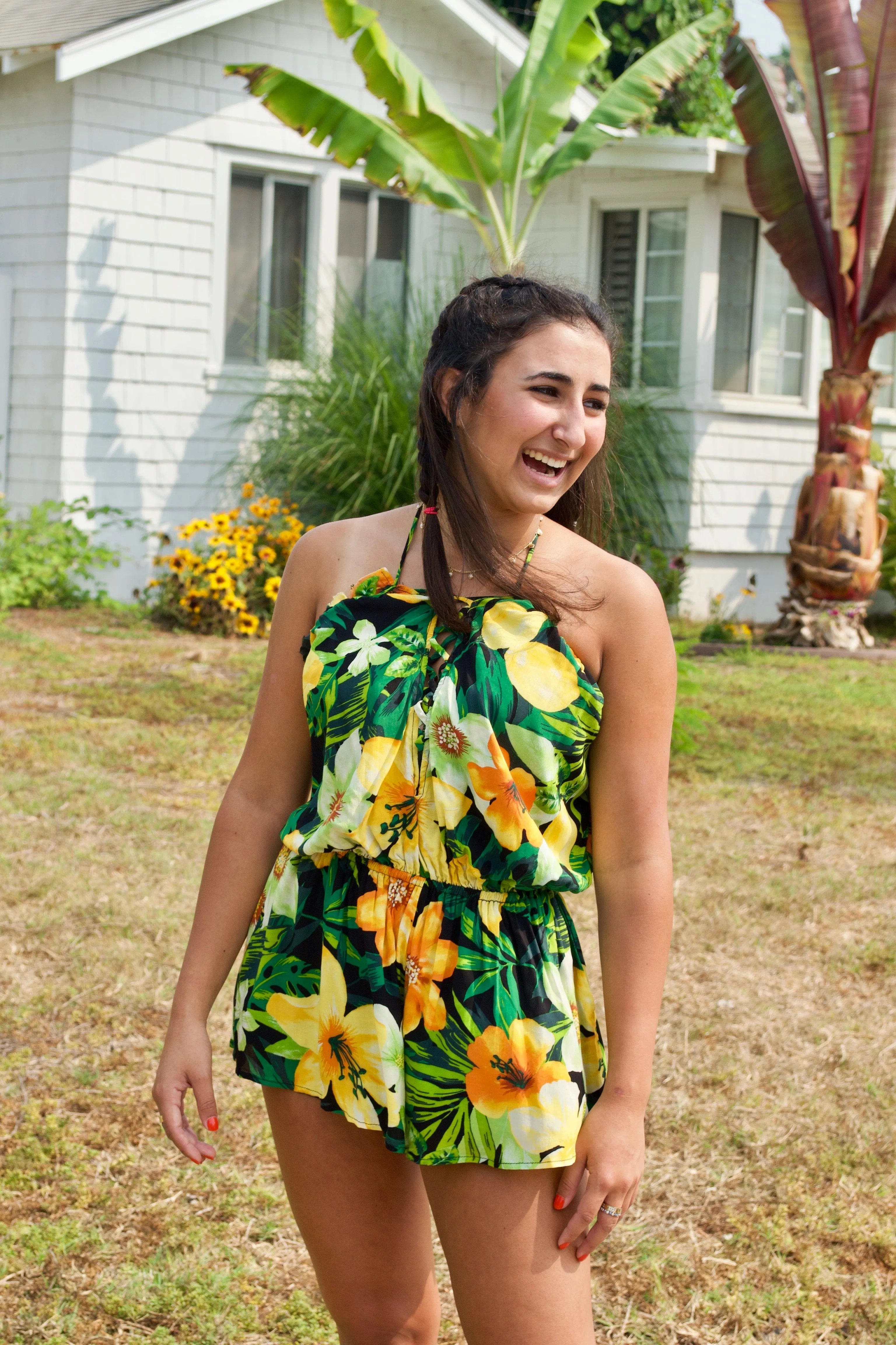 Oliv Black Lemon Romper