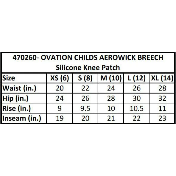 Ovation AeroWick Child's Silicone Knee Patch Tight