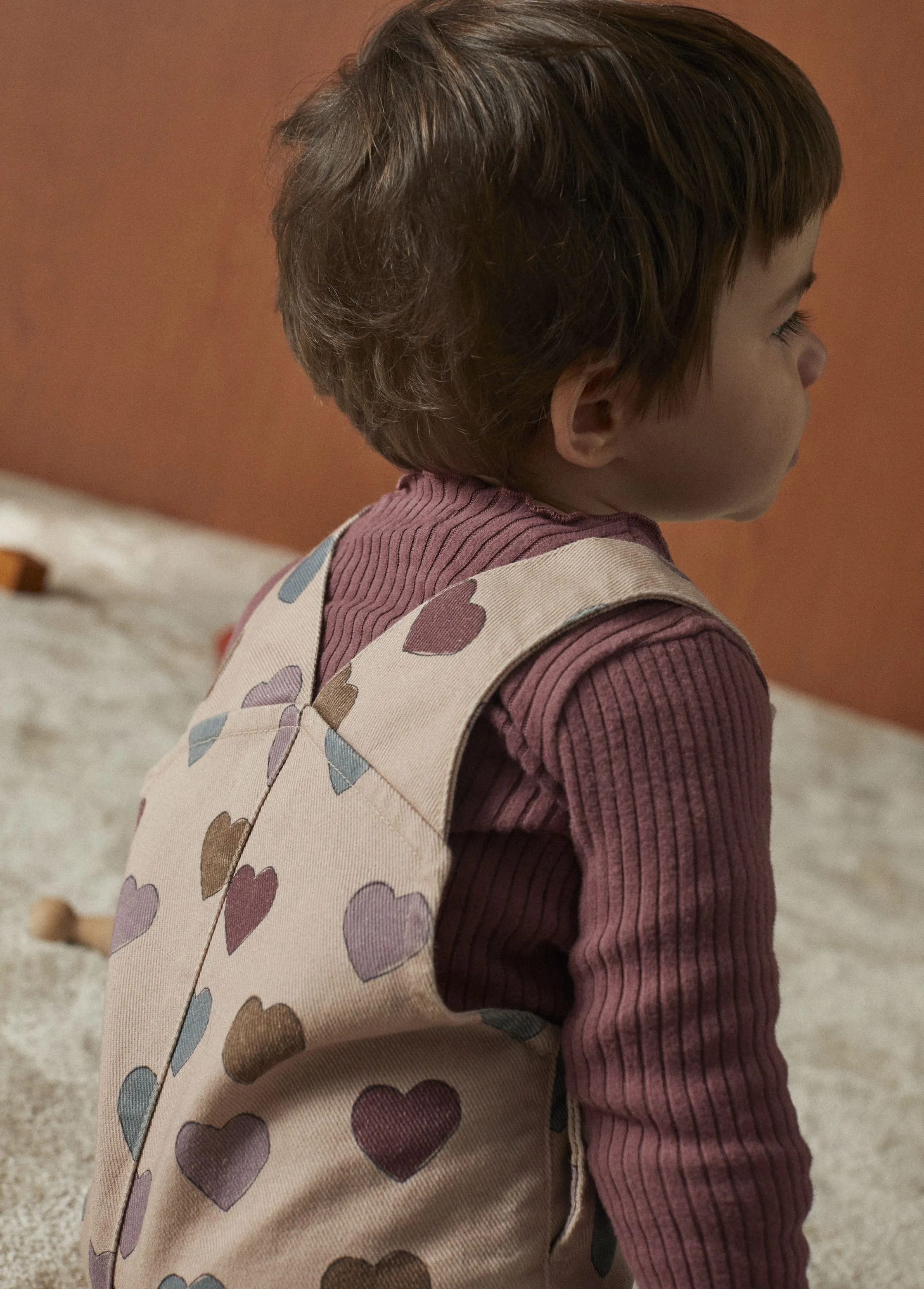 Overall Baby Elaine Heart Print