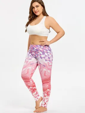 Plus Size Printed Leggings