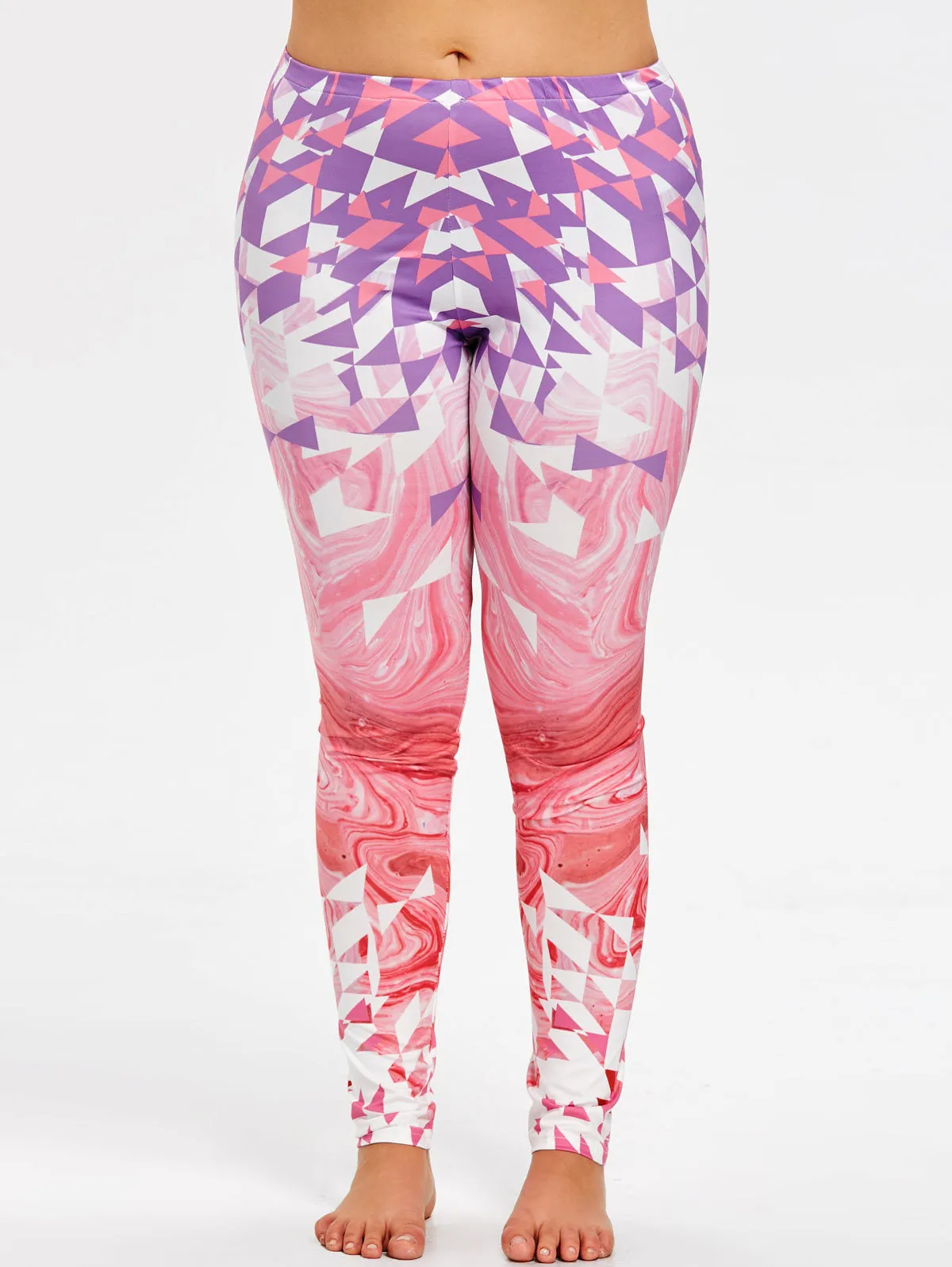 Plus Size Printed Leggings