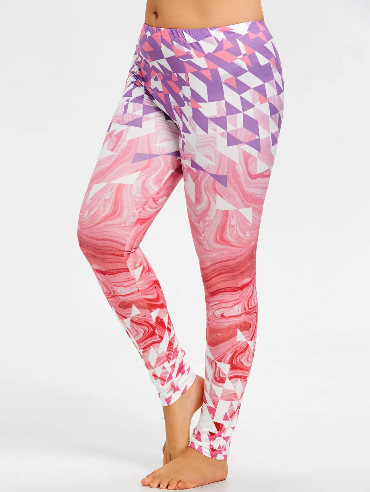 Plus Size Printed Leggings