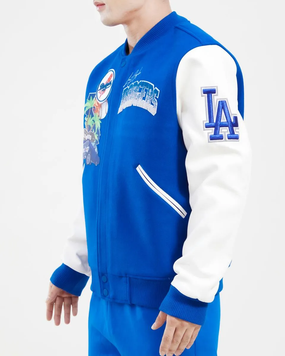 Pro Standard (LLD633574) - Los Angeles Dodgers Home Town Wool Varsity Jacket - Blue
