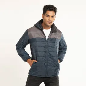 QUILTED HEAVY JACKET - Navy