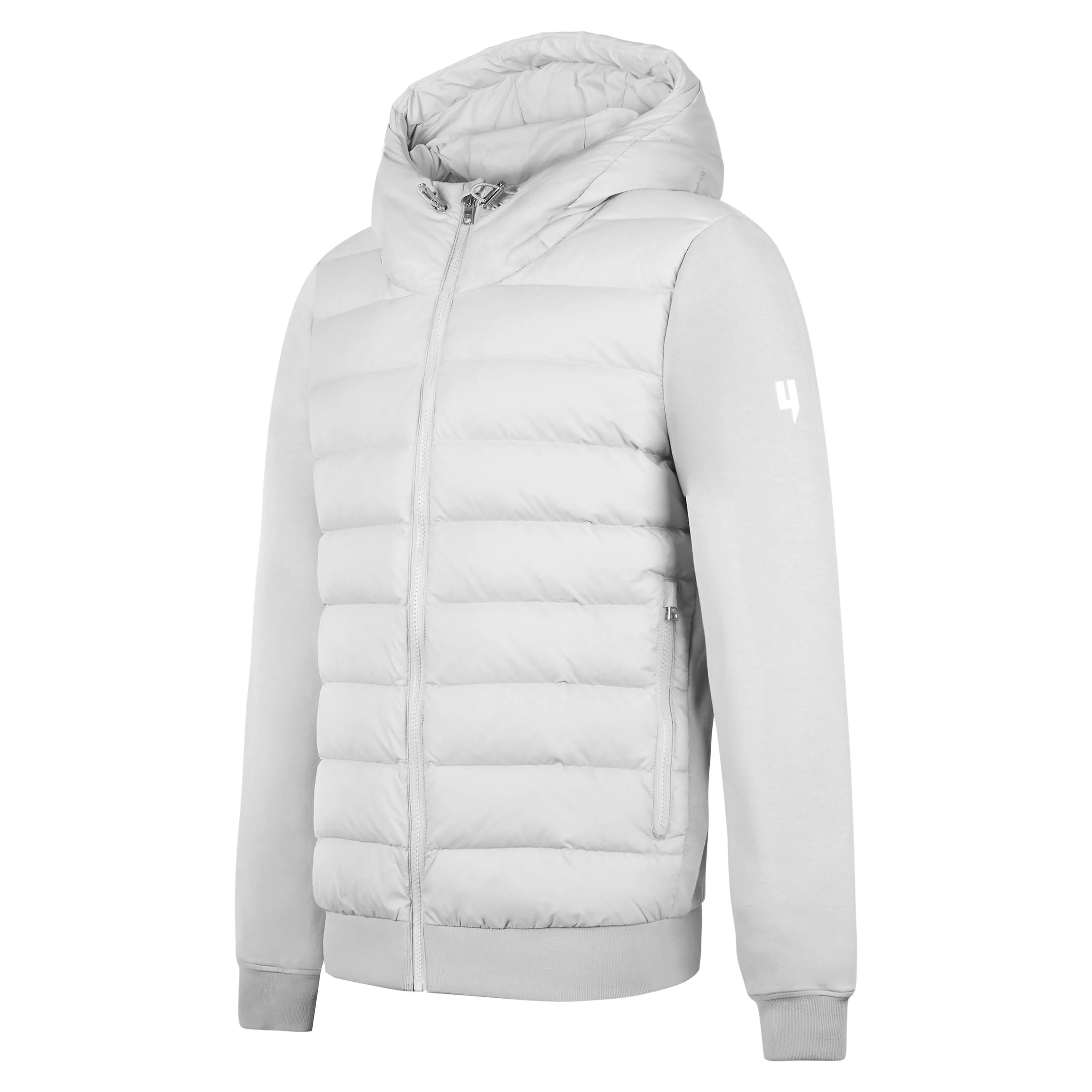 QUILTED PANEL JACKET GREY