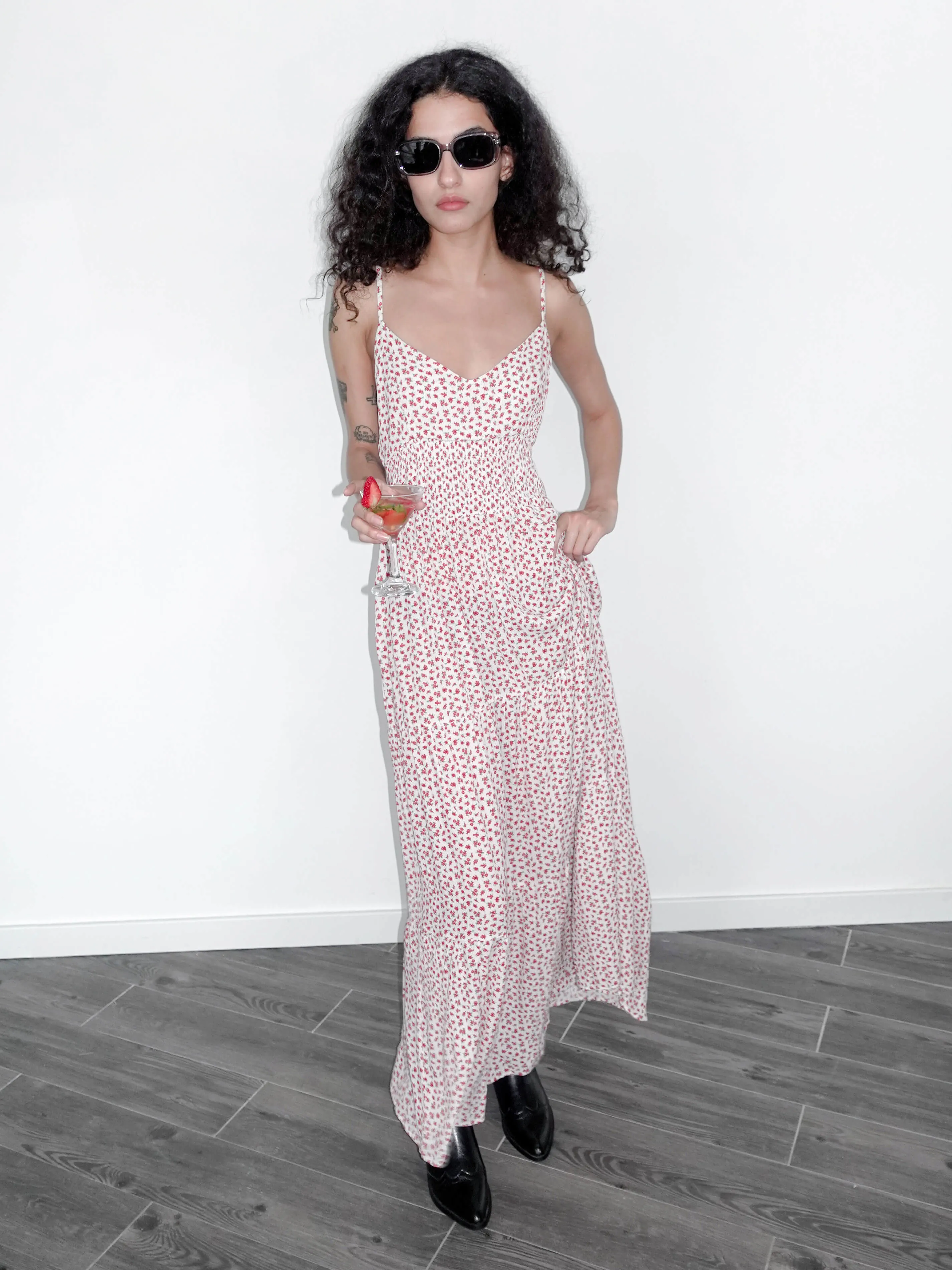 "You're my lobster" Floral Print Sling Dress