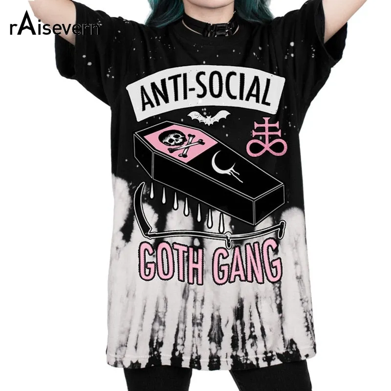 Raisevern New ANTI-SOCIAL 3D Printing T Shirt